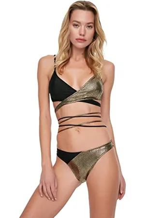 Trendyol Damen Farbe Blockiert Bikini. Bikini Bottoms, , 42 EU