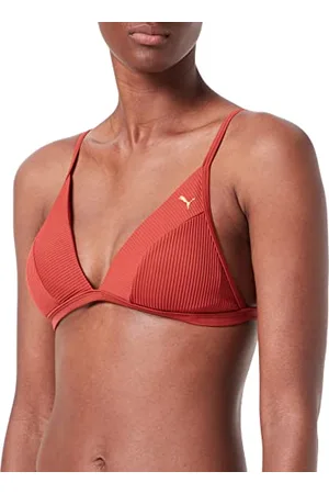 PUMA Damen Swimwear Ribbed Triangle Top Bikini, , S EU