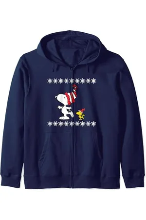Peanuts Snoopy and Woodstock Feiertags-Skate Kapuzenjacke