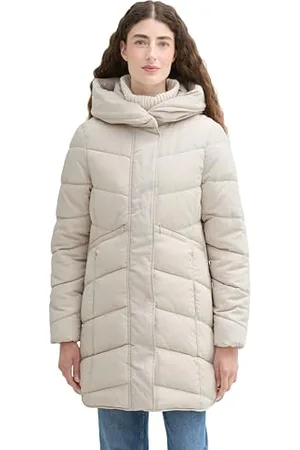 TOM TAILOR Damen Puffer Parka mit Kapuze, , XXL