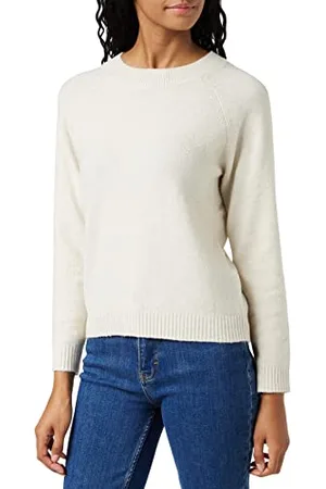 VERO MODA Damen VMDOFFY LS O-Neck Blouse GA NOOS 10201022, Birch/Melange, XS