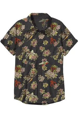 STAR WARS Herren Button Down Shirt Hemd mit Blumenmuster, , L