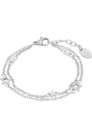 QS by s.Oliver Armband Edelstahl Mädchen Kinder Armschmuck, 14+2 cm, Stern, Kommt in Schmuck Geschenk Box