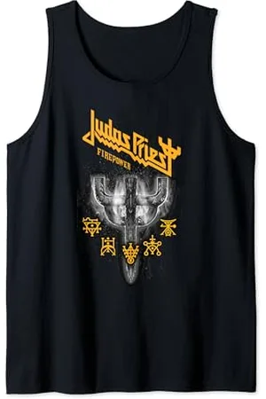 Judas Priest – Firepower Emblem Symbols Yellow Tank Top
