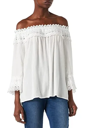 Cream Damen Crbea Spitzenbluse Bluse, , 44