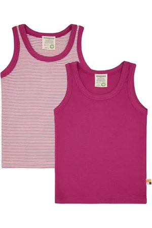 loud + proud Doppelpack Kinder Unterhemd, Tanktop, Feinripp aus Bio Baumwolle und GOTS Zertifiziert