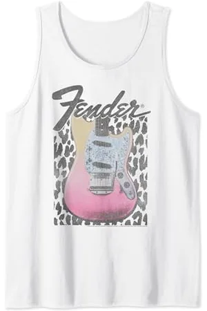Fender Grunge Cheetah Print Electric Guitar Tank Top