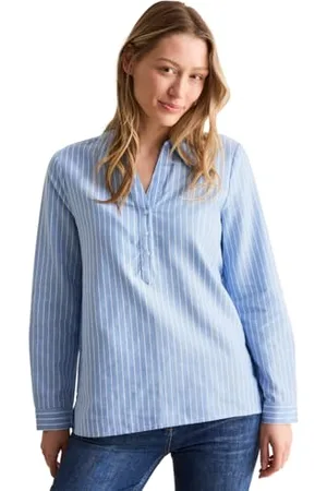 CECIL Damen B345319 Gestreifte Oxford Bluse, , XXL EU