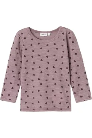 NAME IT Nmfwang Wool Rib Ls Top AOP