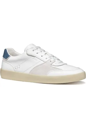 Geox Herren U AFFILE B Sneaker, White/Avio, 44 EU