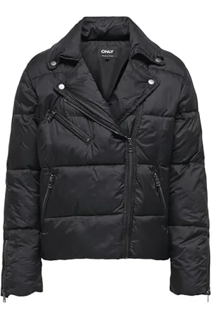 ONLY Damen ONLVANILLA Puffer Biker Jacket OTW Steppjacke, , S