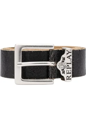 Replay Herren Gürtel aus Leder, Schwarz (Black 0098), 110