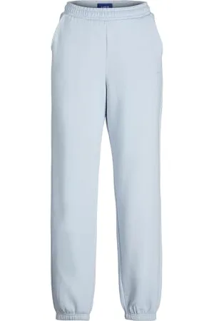 JJXX Damen JXABBIE RLX HW Every Pants SWT NOOS Sweatpants, Skyway/Print:Powder Blue Logo, S