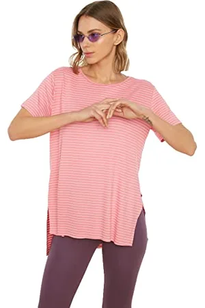 Trendyol Damen Gestrickter Freund Gestricktes T-shirt T Shirt, , S EU