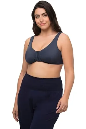 Ulla Popken Damen Bustier, Vorderverschluss, Cup C/D - E/F, , 115D EU