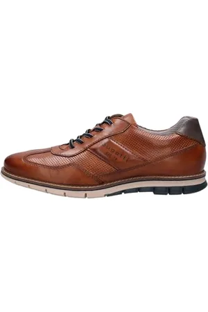 Bugatti Herren Sneaker, Männer Schnürer, Wechselfußbett,straßenschuhe,Strassenschuhe,Schnuerung,lace-up Shoes,Low-tie,Cognac (6300),41 EU / 7 UK