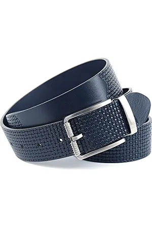 Anthoni Crown Herren Ledergürtel, Jeansgürtel, , Vollnarbenleder, Flechtgürtel Prägung, Breite 40 mm, kürzbar, Modell 2P4580, Größe 115