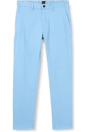 HUGO BOSS Herren Chino_Tapered Trousers Flat, Light/Pastel Blue455, 33W/36L