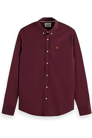 Scotch&Soda Herren Essential Solid poplin Shirt Hemd, , M