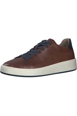 Marco Tozzi By Guido Maria Kretschmer Herren Sneaker flach aus Leder mit dicker Sohle, Braun , 46 EU
