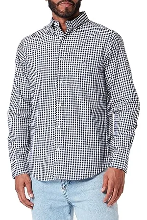 GANT Herren REG POPLIN Gingham Shirt Klassisches Hemd, Black, Standard