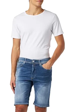 Replay Herren Jeans Shorts RBJ 901 Tapered-Fit Bio, (Blau), 28W