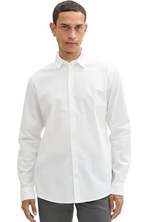 TOM TAILOR Herren Tailliertes Hemd mit Alloverprint, , XXL