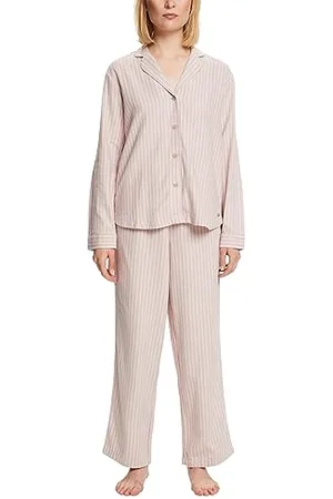 ESPRIT Damen Flannel WV Stripe NWSUS pj a_ll_ls Pyjamaset, , XL