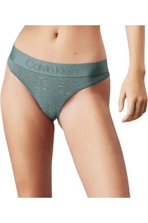 Calvin Klein Damen String Thong Unterwäsche, Blue Performance (Grau), XS