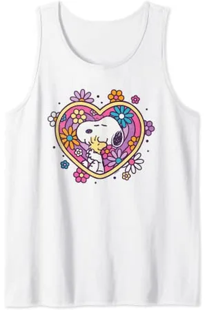 Peanuts – Hug Heart Flowers Tank Top