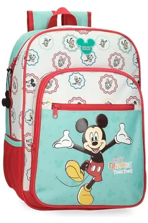 Disney Joumma Bags, Mickey Best Friends Together, Schulrucksack, Kindergartenrucksack, aus Polyester, mit Tragegriff Oben, Breiten und verstellbaren Schulterriemen, Mehreren Taschen