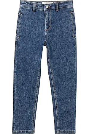 TOM TAILOR Jungen Kinder Relaxed Fit Jeans , Used Dark Stone Blue Denim, 92