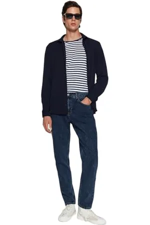 Trendyol Herren Gerade Wesentliche Passform Normale Taille Jeans