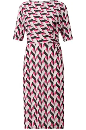 QS by s.Oliver Damen 2144356 Midi Kleid mit Allover Print, 99B2, 46