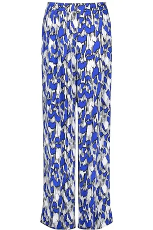 Taifun Damen Weite Hose mit Allover-Print Palazzo Gemustert reguläre Länge 36
