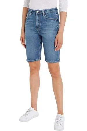Tommy Hilfiger Damen Jeans Shorts Denim Slim High Waist, Blau (Mel), 27W
