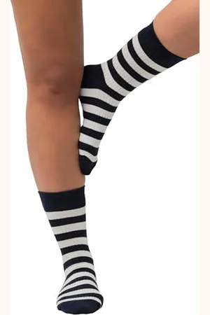 Ulla Popken Damen 2er Pack, Ringel Strümpfe, , One Size