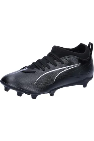 PUMA Unisex Kinder Ultra 5 Match Fg/Ag Jr Soccer Shoe, Black White, 35.5 EU