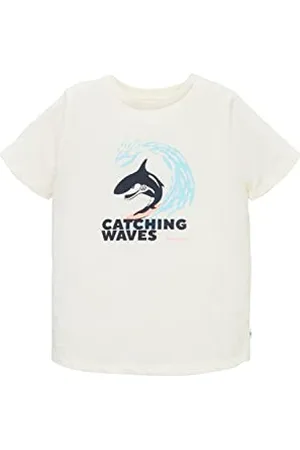 TOM TAILOR Jungen 1036055 Kinder T-Shirt mit Print, 12906-Wool White, 92/98