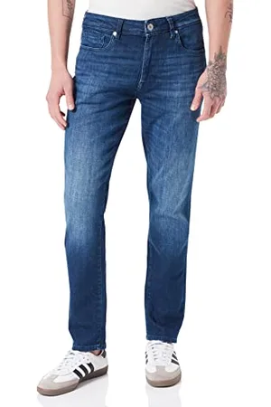 SELECTED Herren SLHSLIM-Leon 22602 M.Blue SUP JNS W NOOS Jeans, , 30/32