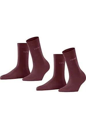 ESPRIT Damen Socken Uni 2-Pack W SO Baumwolle einfarbig 2 Paar, , 35-38