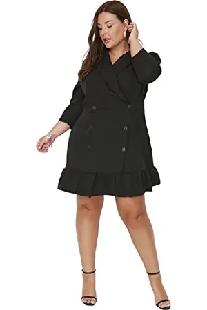 Trendyol Damen Binding Of From Red Neck Dress, , 36 EU