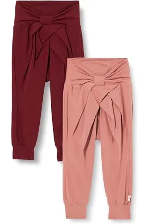 Müsli By Green Cotton Baby - Mädchen Cozy Me Bow 2-Pack Pants, Daydream/Cabernet, 86 EU