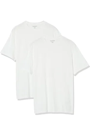 Amazon Herren Kurzärmeliges T-Shirt mit Rundhalsausschnitt aus Baumwolle – Regular Fit, 2er-Pack, , 5XL Große Größen Tall