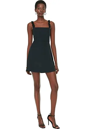 Trendyol Damen Mini A-Linie Regular Fit Gewebtes Kleid, , 60