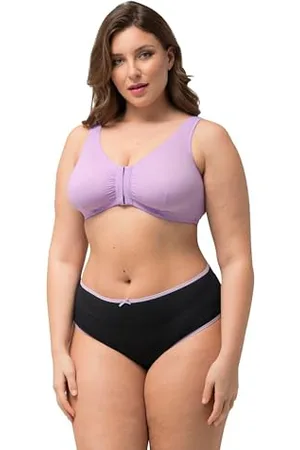Ulla Popken Damen Bustier, Vorderverschluss BH, Undurchsichtige, , 80D