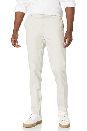 Amazon Herren Faltenresistente Stretch-Chinohose mit schmaler Passform und Flacher Vorderseite, , 38W / 32L