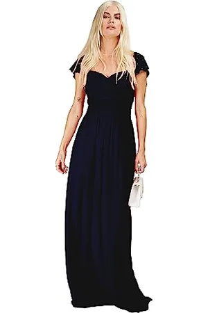 Little Mistress Damen Rüschen Sl Maxi Brautjungfernkleid, 40