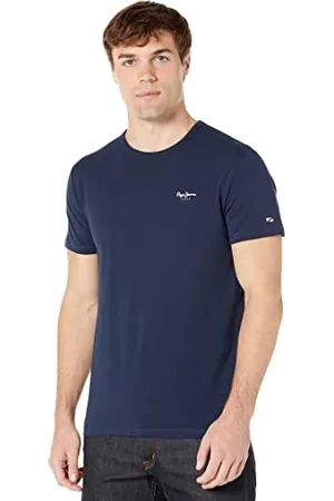 Pepe Jeans Herren Original Basic 3 N T-Shirt, Blau (Navy), M