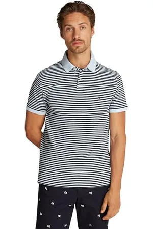 Tommy Hilfiger Herren Poloshirt Kurzarm Core 1985 Regular Fit, Mehrfarbig (Breezy Blue / Desert Sky), 3XL